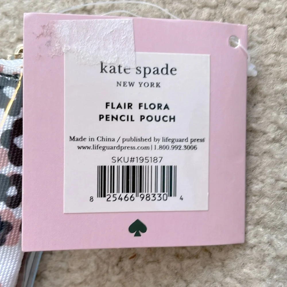 Kate Spade flair flora pencil pouch and accessories